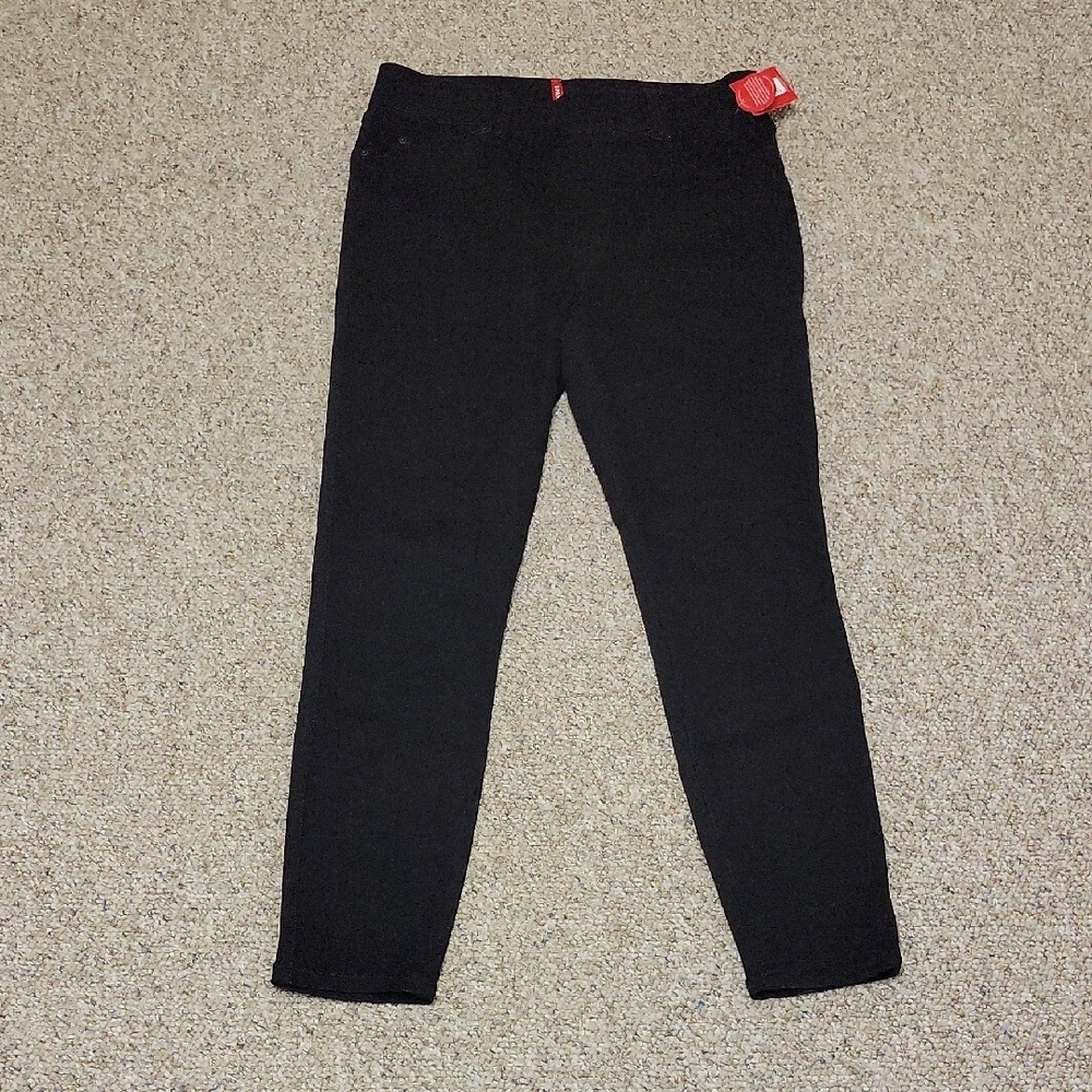 SPANX Women's Black Skinny Jeans Sz Large New Business Casual Stretch - Picture 4 of 7